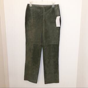 VTG Suede Leather Petite Pants Size 8 Petite